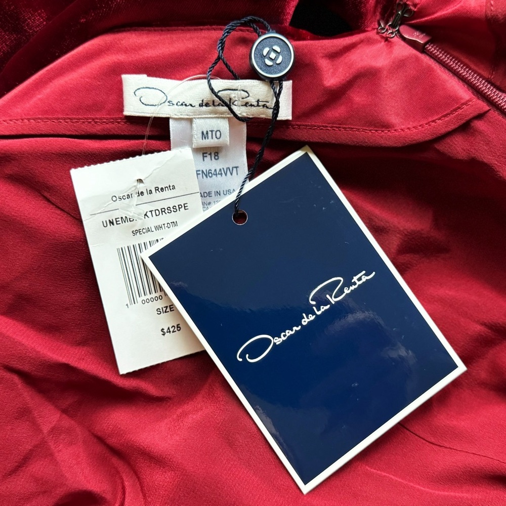 NWT Oscar de la Renta Velvet Dress - Picture 3 of 12